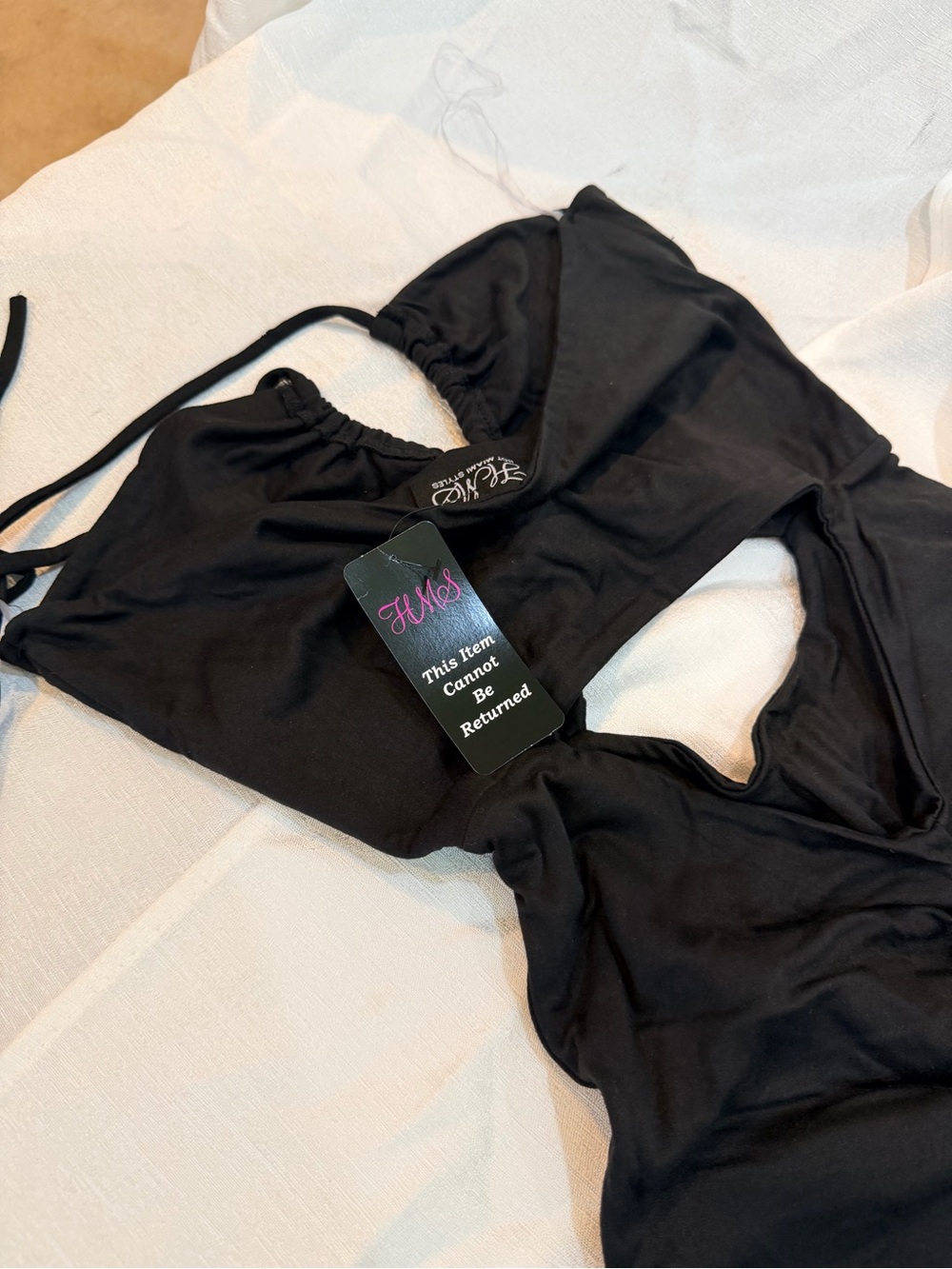 Hot Miami Styles Black Cutout Halter Jumpsuit - Picture 6 of 7